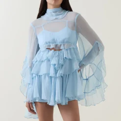 Sale Anyssa Ruffle Mini Dress Women Dresses
