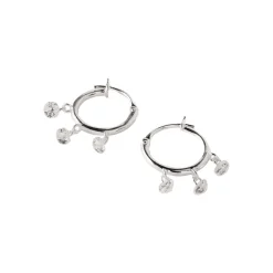 Hot Ara Cubic Zirconia Huggies Women Earrings