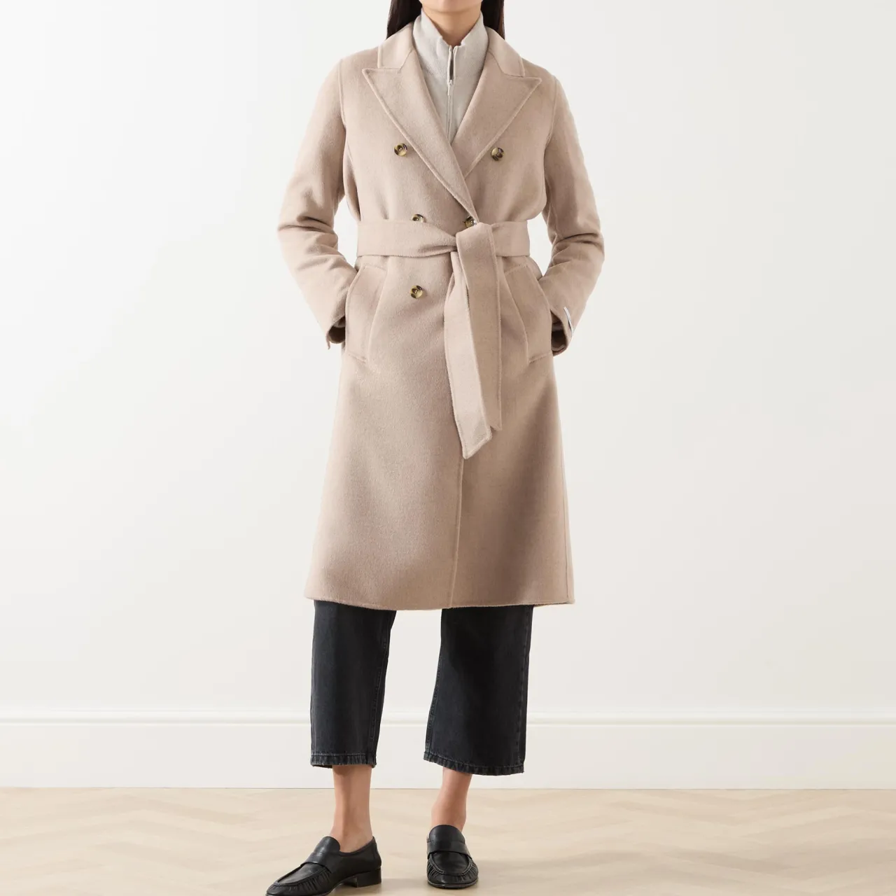 Outlet Ara Double-Breasted Belted Coat Women Coats & Jackets