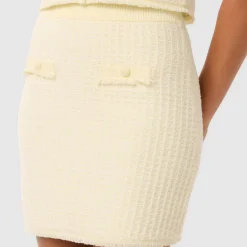 Best Aria Boucle Knitted Skirt Women Skirts