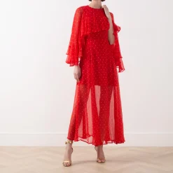 New Aria Ruffle Polka Dot Dress Women Dresses|Mother Of The Bride