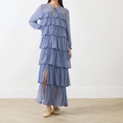 Online Arielle Tie-Front Ruffled Dress Women Dresses|Occasion Dressing