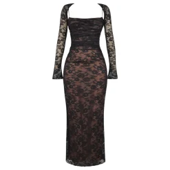 Online Artemis Lace Shrug Gown Women Dresses