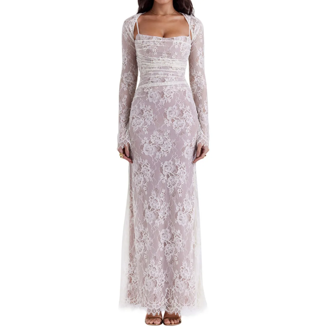New Artemis Lace Shrug Gown Women Dresses