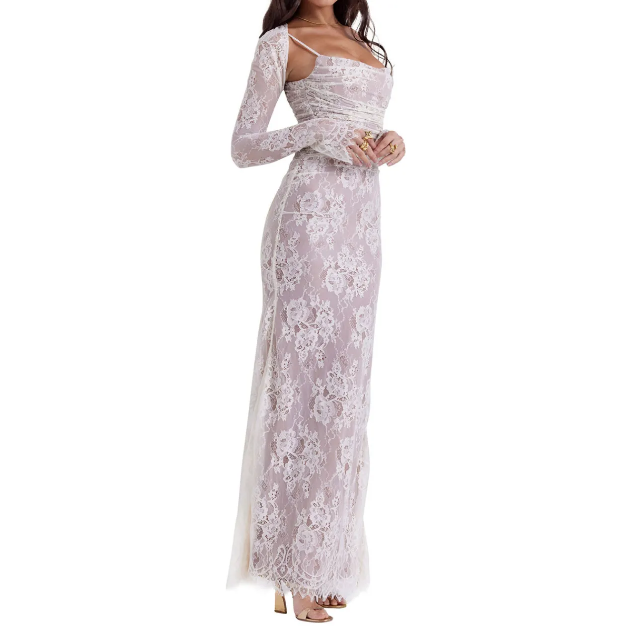 New Artemis Lace Shrug Gown Women Dresses