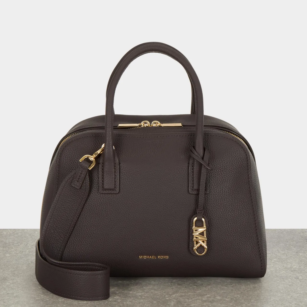 New Ashton Medium Pebbled Leather Satchel Women Crossbody Bags