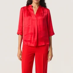 Asja Notched Blouse Women Tops