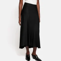 Asymmetric Satin Skirt Women Skirts