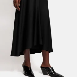 Asymmetric Satin Skirt Women Skirts