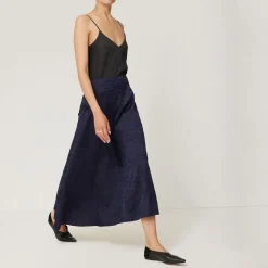 Clearance Asymmetric Textured Skirt Women Skirts