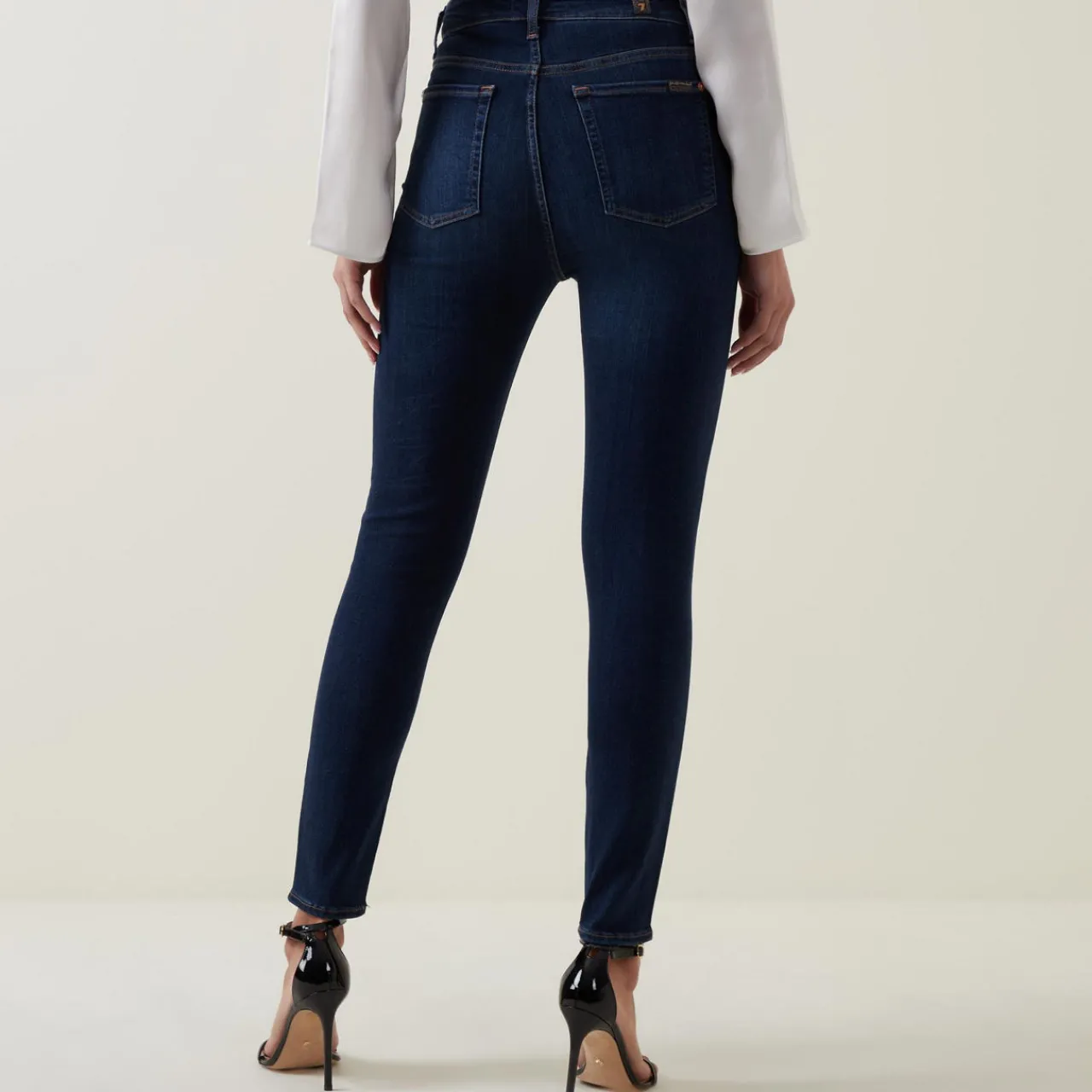 Clearance Aubrey High-Rise Slim Illusion Skinny Jeans Women Denim