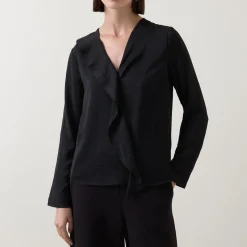 Hot Audai Asymmetric Ruffle Blouse Women Tops