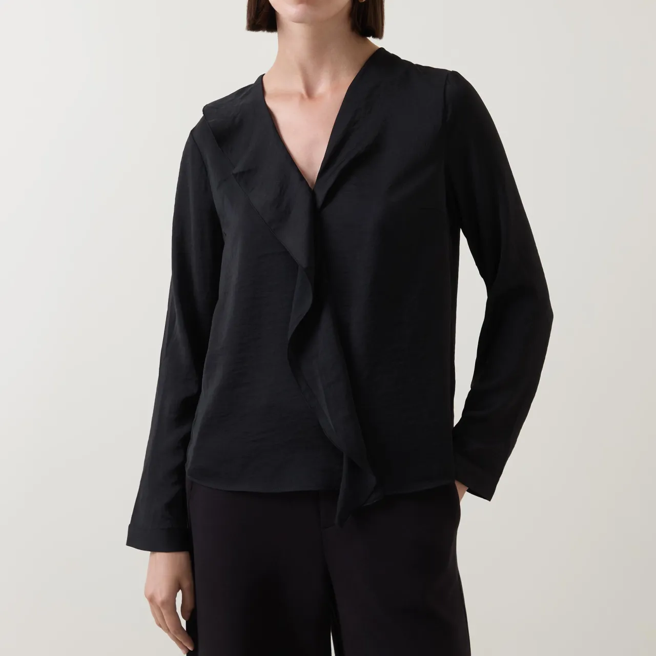 Hot Audai Asymmetric Ruffle Blouse Women Tops