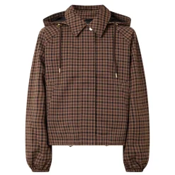 Audrey Check Print Jacket Women Coats & Jackets
