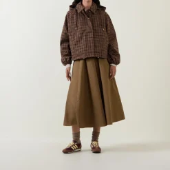 Audrey Check Print Jacket Women Coats & Jackets