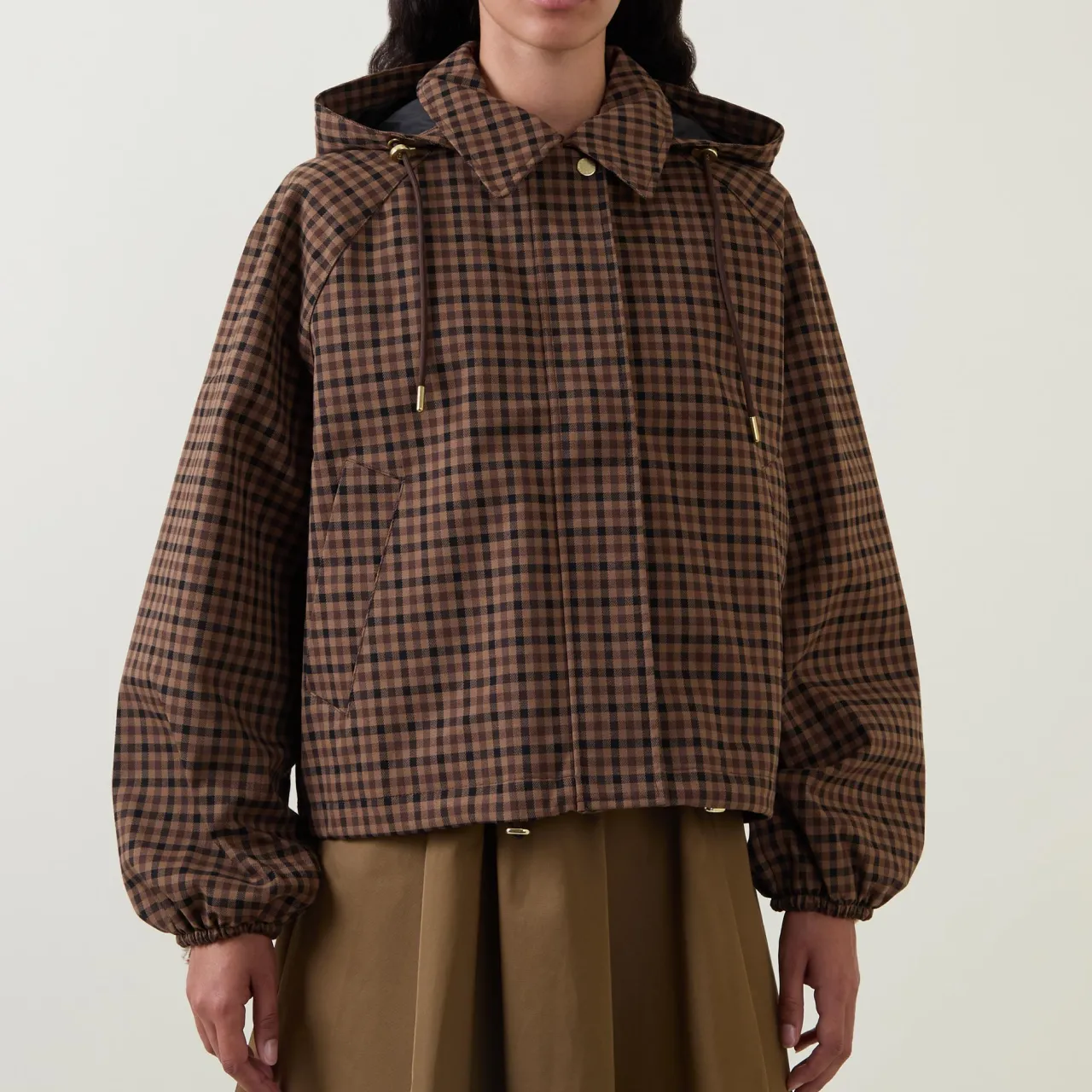Audrey Check Print Jacket Women Coats & Jackets