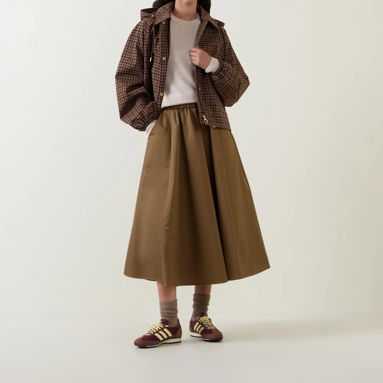 Audrey Check Print Jacket Women Coats & Jackets