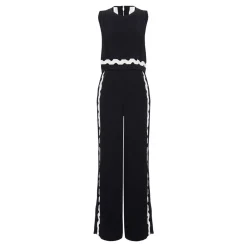 Best Audrey Scallop Detail Jumpsuit Women Jumpsuits