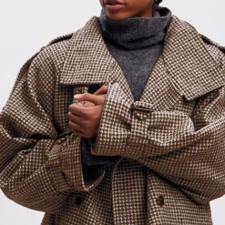 Sale Avic Houndstooth Jacket Women Coats & Jackets