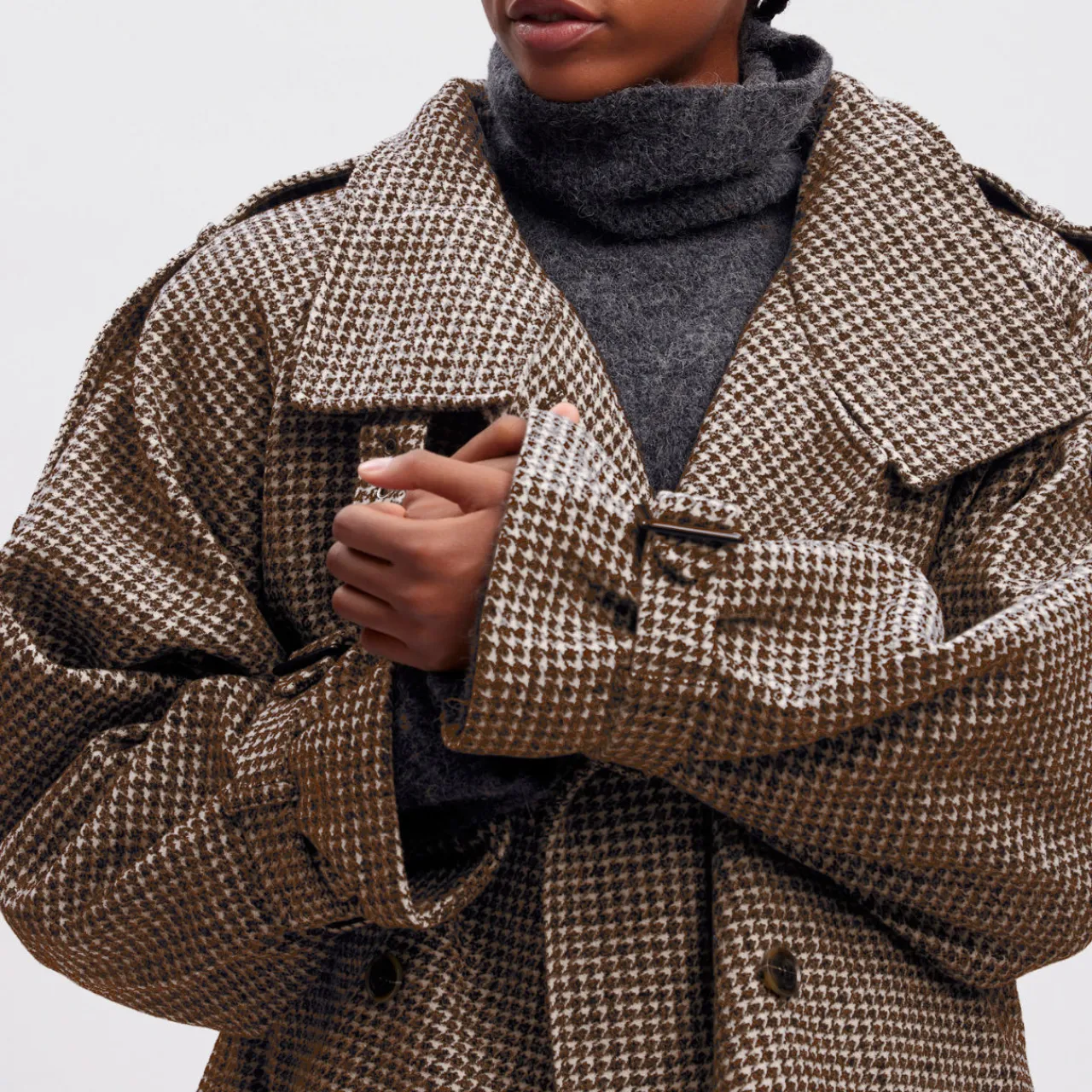 Sale Avic Houndstooth Jacket Women Coats & Jackets