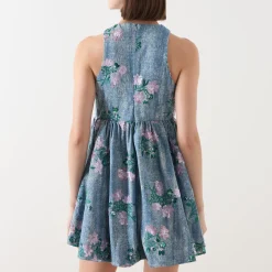 Clearance Azul Embellished Denim Mini Dress Women Dresses|Occasion Dressing