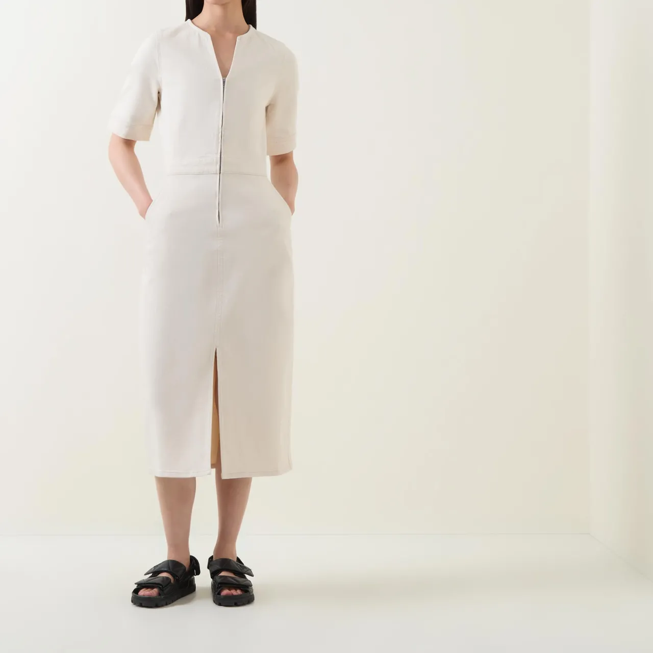 Online Bacca Zip-Fastening Fitted Dress Women Dresses