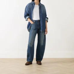 Online Baggy Dad Barrel Jeans Women Denim