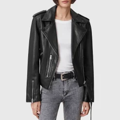 Discount Balfern Leather Biker Jacket Women Coats & Jackets