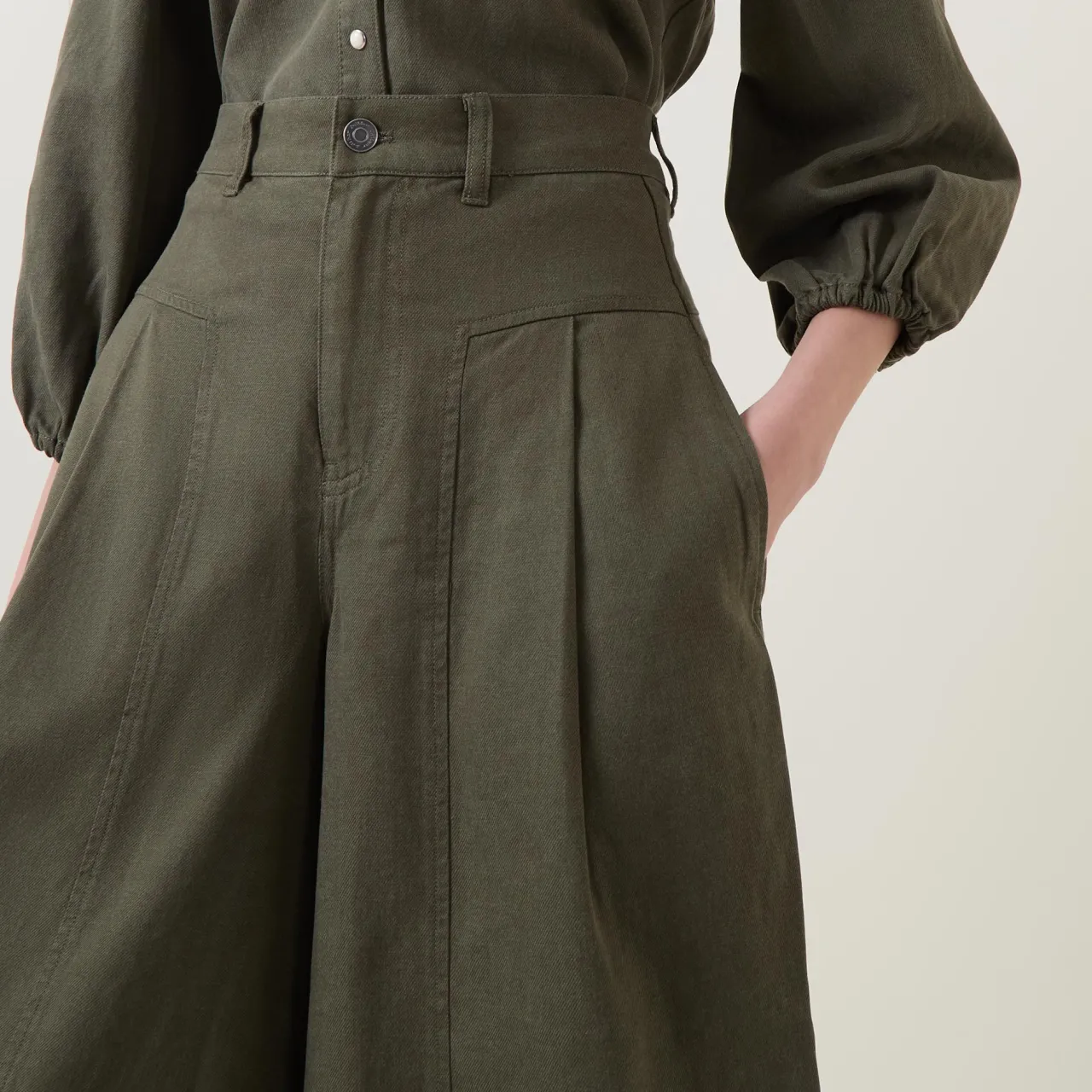 Outlet Ballari Cropped Wide Leg Trousers Women Trousers & Shorts