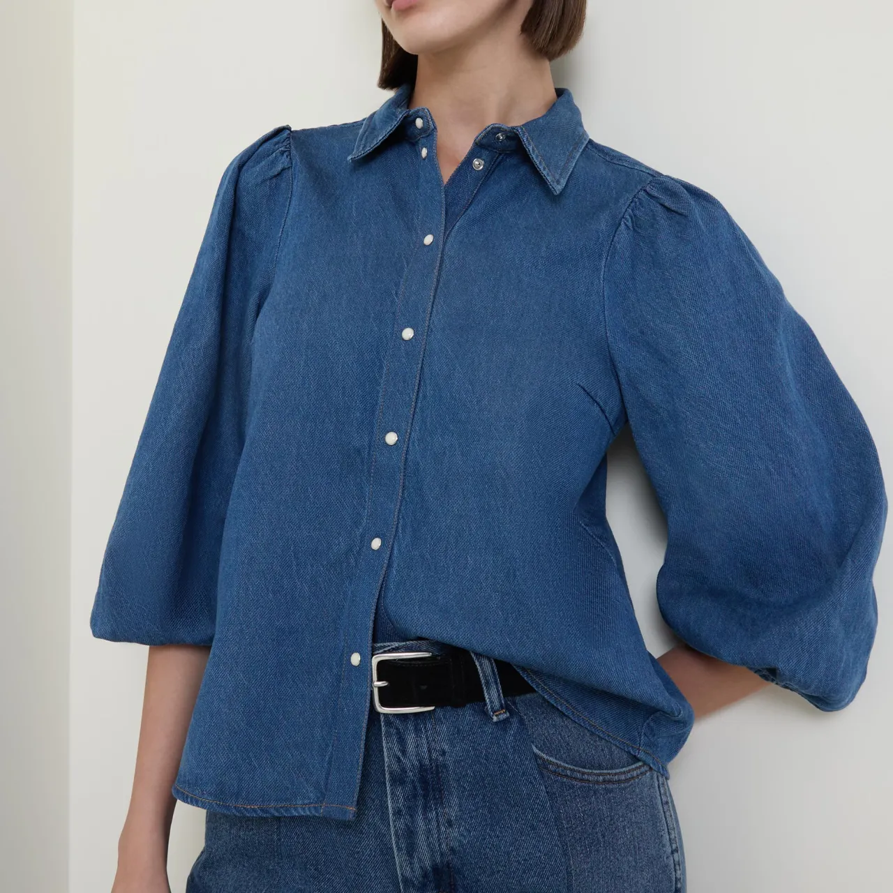 Discount Ballariz Denim Blouse Women Tops