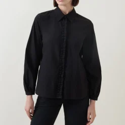 Hot Basic Ruffle Shirt Women Tops