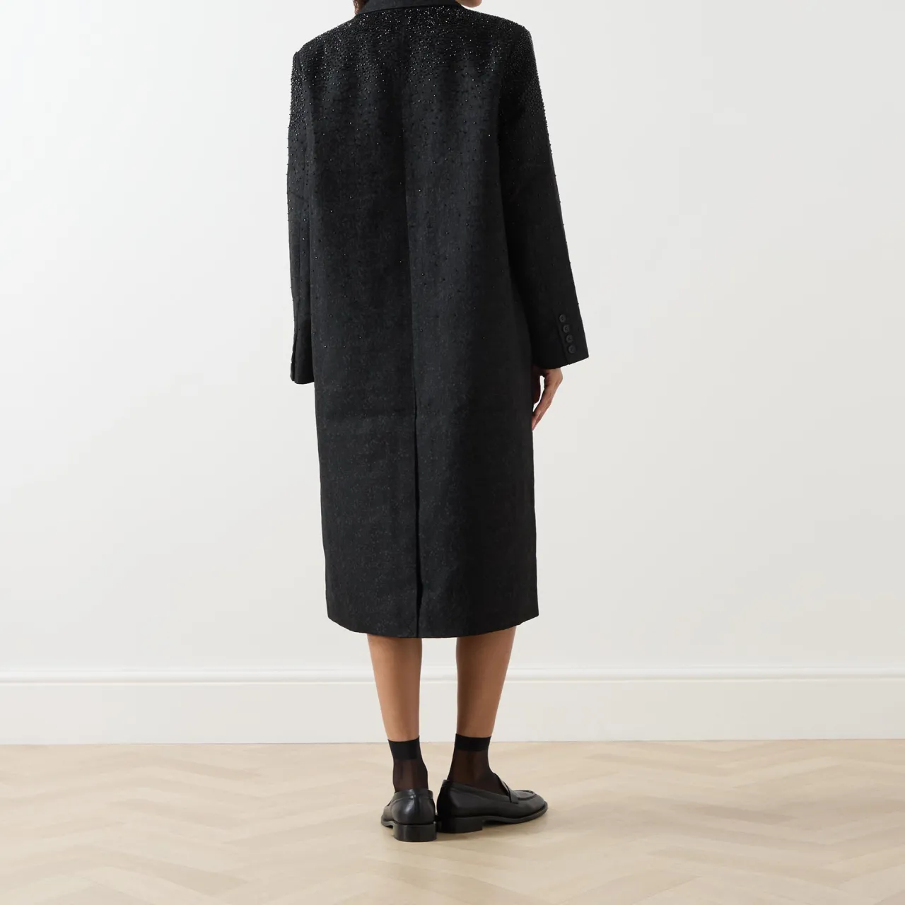 Hot Beaded Jacquard Coat Women Coats & Jackets