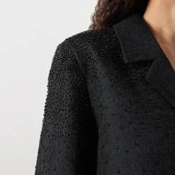 Hot Beaded Jacquard Coat Women Coats & Jackets