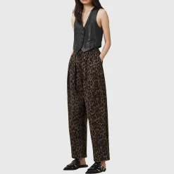 Hot Becca Leopard Wide Leg Trousers Women Trousers & Shorts