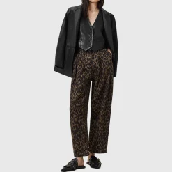 Hot Becca Leopard Wide Leg Trousers Women Trousers & Shorts