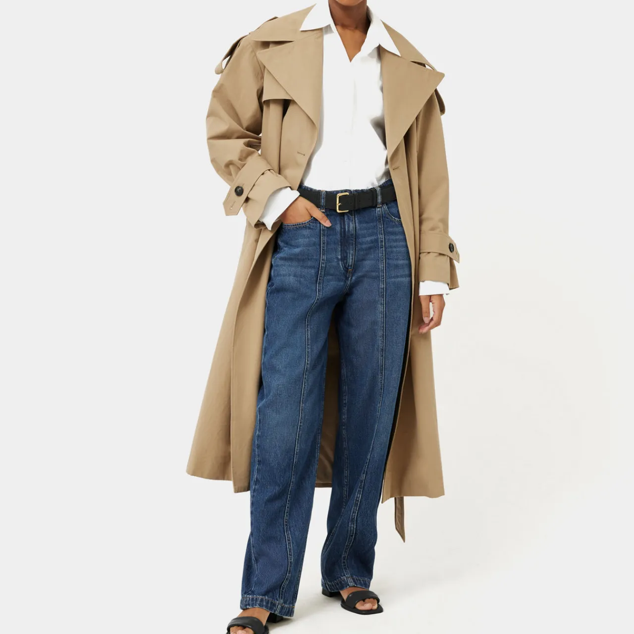 Discount Beck Mid-Rise Straight Leg Jeans Women Denim