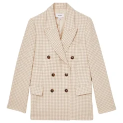 Sale Bella Check Double-Breasted Blazer Women Coats & Jackets