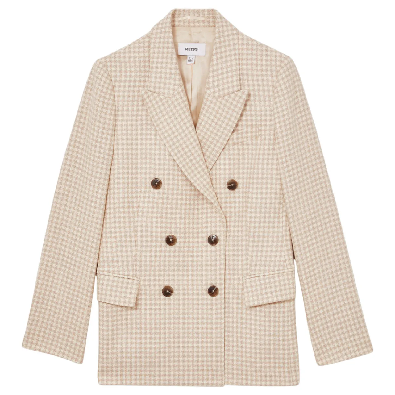 Sale Bella Check Double-Breasted Blazer Women Coats & Jackets