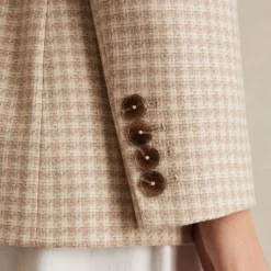 Sale Bella Check Double-Breasted Blazer Women Coats & Jackets