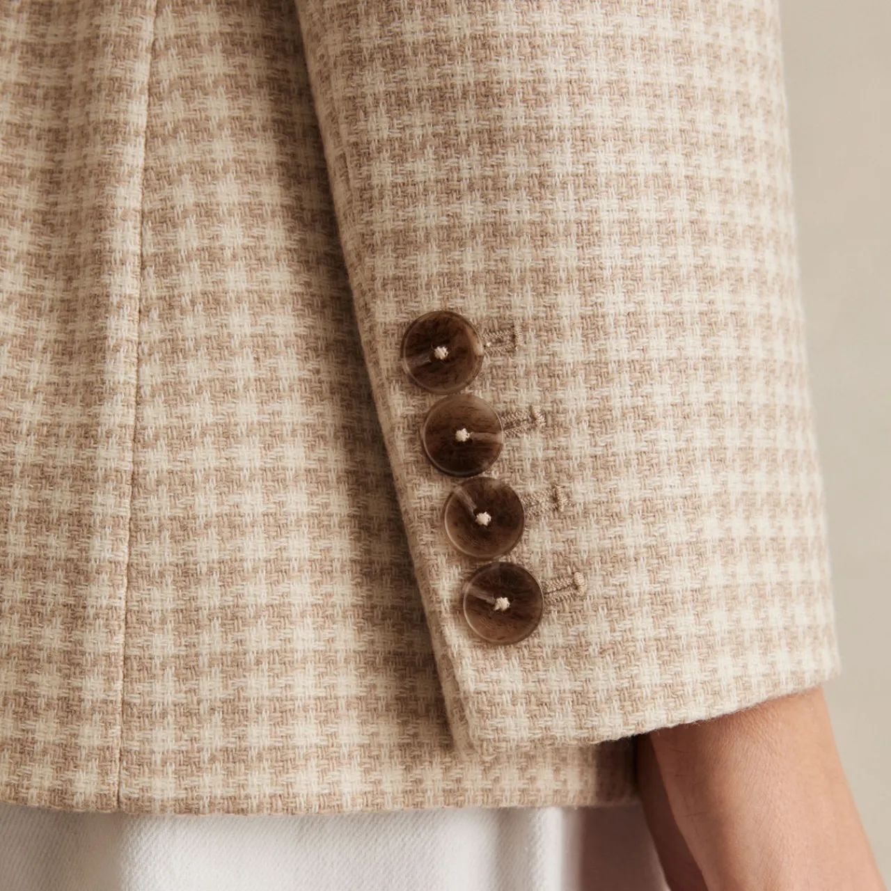 Sale Bella Check Double-Breasted Blazer Women Coats & Jackets