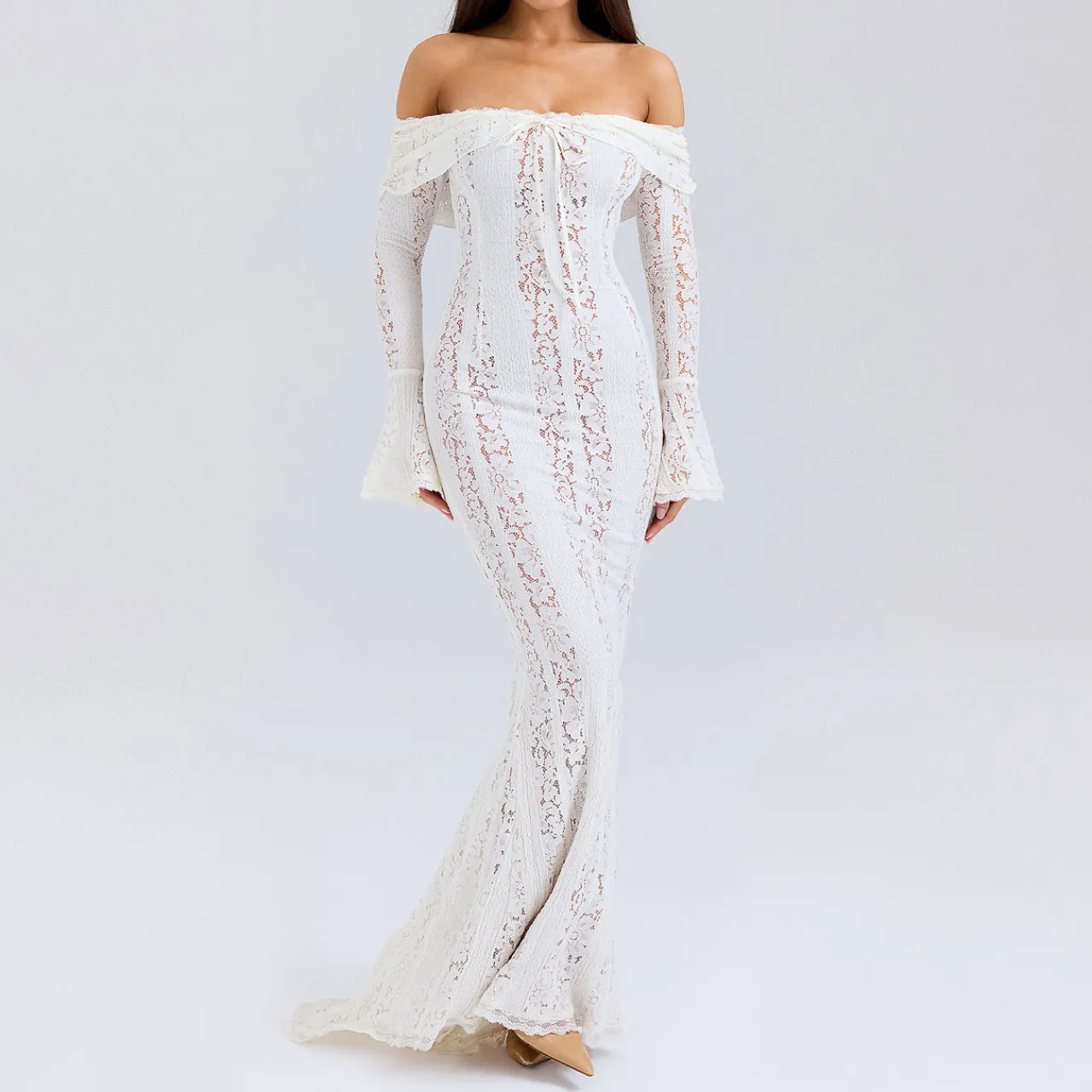 Sale Belle Lace Maxi Dress Women Dresses