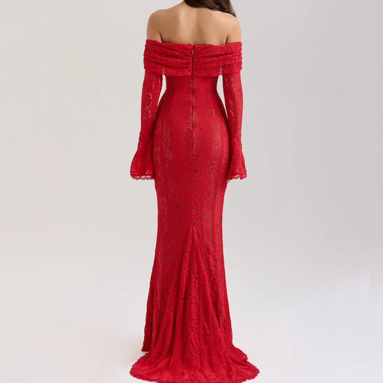Sale Belle Off-The-Shoulder Lace Dress Women Dresses
