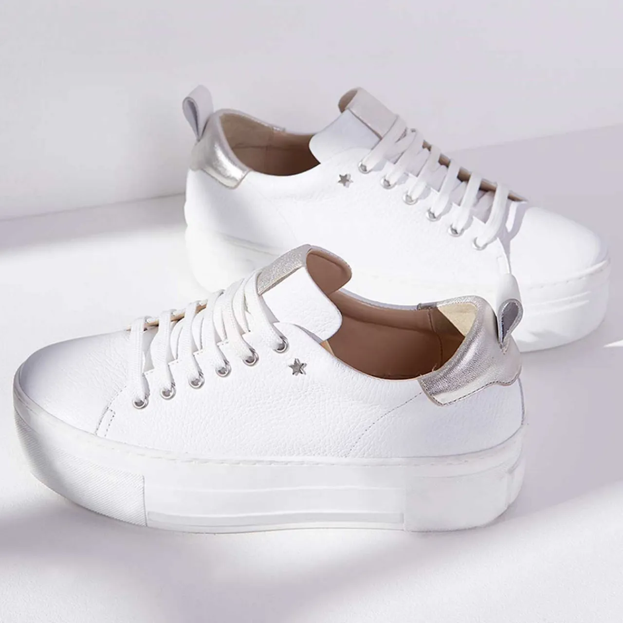 New Belle Platform Lace-Up Trainers Women Trainers