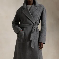 Discount Belted Wrap Coat Women Coats & Jackets