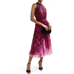 Hot Bethany Floral Flared Dress Women Dresses