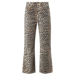 Best Betzy Leopard Print Cropped Jeans Women Denim