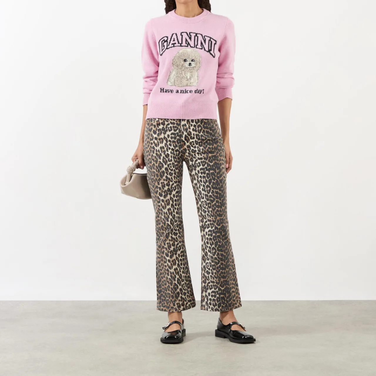 Best Betzy Leopard Print Cropped Jeans Women Denim