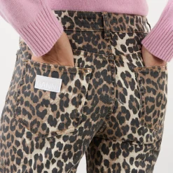 Best Betzy Leopard Print Cropped Jeans Women Denim