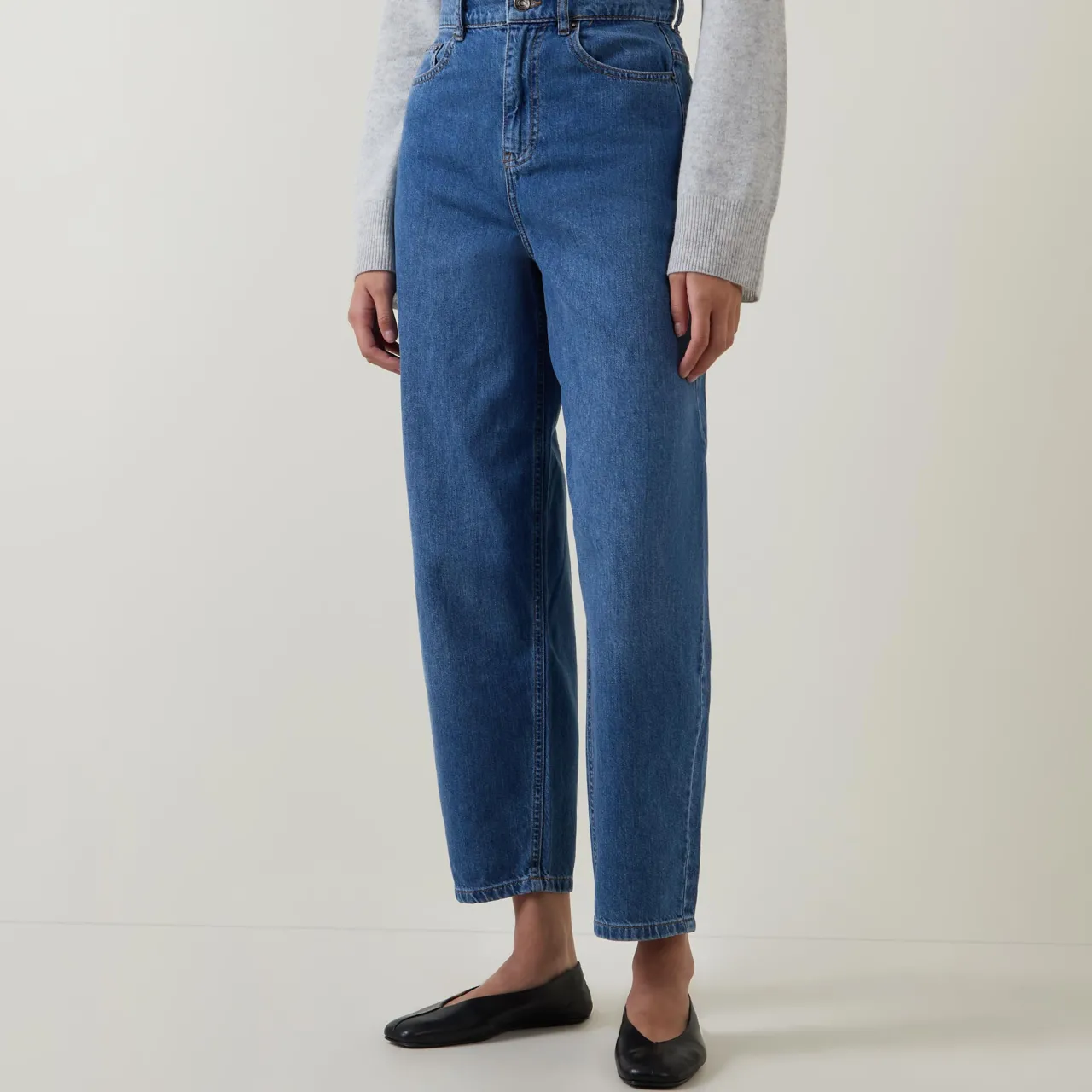 Outlet Bila High-Rise Balloon Leg Jeans Women Denim