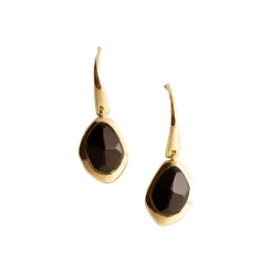Clearance Black Onyx Pebble Hook Earrings Women Earrings